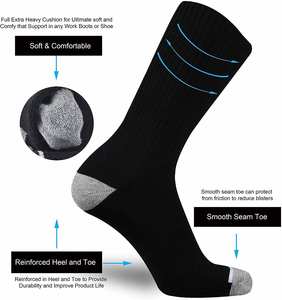 مخصص الشتاء الدافئ سميكة ثقيلة وسادة بيع بالجملة الرياضة عززت كعب مخصص مع شعار الجوارب الرياضية الحرارية الرجال - Product Image 3