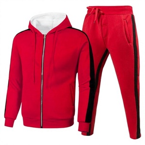 Conjunto Deportivo de 2 Piezas para Hombre, 100% Poliéster, Tejido Transpirable, con Capucha, Chaqueta de Manga Larga con Cierre Completo - Product Image 5