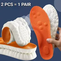 Semelles de chaussures de sport 4D super douces pour la course à pied, absorption des chocs, soutien de la voûte plantaire, inserts orthopédiques