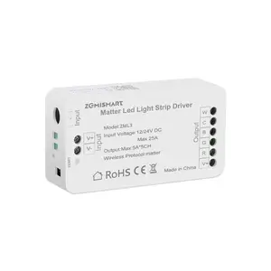 Dimmers Matter Over WiFi RGB Led Strip Light Controller RGBCW Smart Led Driver Support Smartthings Alexa Google Home App Control