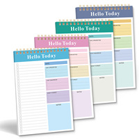 Libreta de Planificación Diaria Personalizada A5 en Inglés, Cuaderno con Espiral, Agenda Portátil, Diario con Lista de Tareas, 104 Páginas
