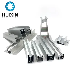 Perfil de extrusión de aluminio Huixin Rieles de montaje de panel solar