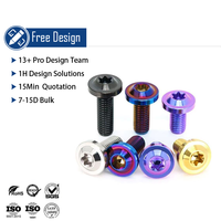 Vis à tête hexagonale Torx en alliage de titane GR5 M6 M8 Classe 10, finition or, argent, anodisée bleue, haute résistance, filetage UNC, électrique