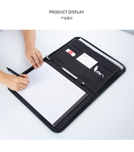 Kinh Doanh Vải Canvas Padfolio Danh Mục Đầu Tư Dây Kéo Tài Liệu Tập Tin Thư Mục Quản Lý Thư - Product Image 4