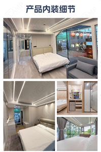 บ้านคอนเทนเนอร์สมัยใหม่ M9 โมดูลพักอาศัยทรงสี่เหลี่ยมพร้อมบันไดและผนังกระจกสำหรับใช้งานกลางแจ้ง - Product Image 5