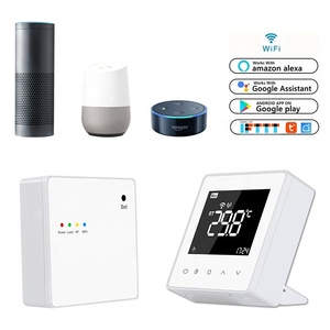 Thermostat Zigbee/Wi-Fi <span class=keywords><strong>pour</strong></span> <span class=keywords><strong>radiateur</strong></span> et chaudière à gaz avec contrôle par minuterie, idéal <span class=keywords><strong>pour</strong></span> les applications hydroniques de chauffage au sol en salle de bain traditionnelle - Product Image 1