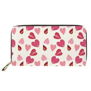 Stampa su richiesta Anthurium di grande capacità impermeabile squisito e durevole personalizzazione Tailflower portafoglio Unisex di fascia alta di moda - Product Image 5