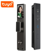Serrure de porte intelligente à reconnaissance faciale 3D, application WiFi Tuya, empreinte digitale automatique, mot de passe, carte IC, alliage d'aluminium, porte en bois, sécurité domestique