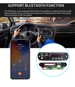 طقم لوحة موسيقية 12 فولت MP3 مع شاشة عرض راقصة LED ووحدة لتشغيل USB بلوتوث متوافقة لمشغلات MP3 - Product Image 5