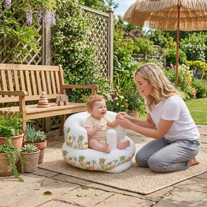 Sofá Inflable Moderno para Bebés, Diseño de Jungla, Portátil, para Mayores de <span class=keywords><strong>3</strong></span> Meses, PVC de Alta Resistencia, Unisex, Fácil de Inflar, para Dormitorio o Uso en Exteriores - Product Image 1