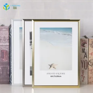 Nhà máy trực tiếp hợp kim nhôm hình chữ nhật khung ảnh sáng tạo hiển thị đứng tường treo 5/6/7inch hiện đại đơn giản đầy đủ hộp - Product Image 1