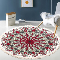 Tapis de salon moderne en polypropylène à motif pois, antidérapant et amorti