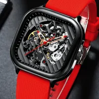Montre mécanique carrée AILANG à succès, nouvelle collection, mode masculine, étanche 3 bars, style steampunk, boîtier en alliage creux, logo client, montre OEM