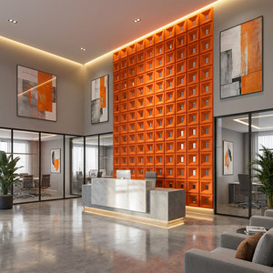 Panneau décoratif 3D à installation rapide en polyuréthane creux, imitation <span class=keywords><strong>brique</strong></span>, pour la décoration intérieure et les cloisons. - Product Image 1