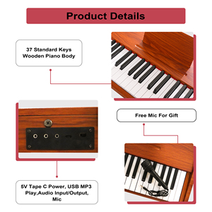 Instruments <span class=keywords><strong>de</strong></span> <span class=keywords><strong>musique</strong></span> en <span class=keywords><strong>bois</strong></span> BD MUSIC, orgue électrique à 37 touches, piano numérique, clavier électronique <span class=keywords><strong>pour</strong></span> enfants - Product Image 2