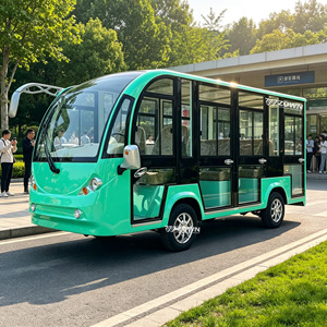 Bus électrique de tourisme fermé, puissant, 23 places, style dessin animé, multi-rangs, 45-50 km/h, avec batterie au plomb et garantie de 2 ans - Product Image 1
