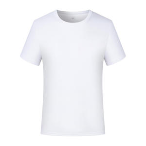 เสื้อยืดคอกลมแขนสั้นสำหรับผู้ชายผ้าถักลำลองสีพื้นระบายอากาศได้ดี - Product Image 2