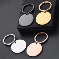 Anpassbare Runde Blanko DIY Laser Edelstahl Hunde-ID-Anhänger UV-Druck Gusstechnik Metall