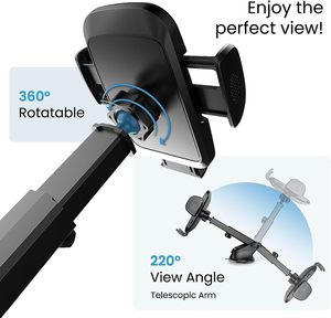 Universal Mobile <b>Car</b> Holder Suction Cup for Dashboard Windshield Black One Touch Key Clip Phone Holder - Product Image 3