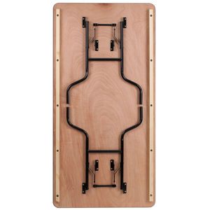 Mesa de madera rectangular plegable de forma cuadrada para eventos al aire libre banquete de boda mesa de comedor plegable y sillas al por mayor - Product Image 1
