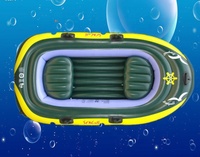 Bateau de pêche gonflable personnalisable pour 2 à 4 personnes, 5 compartiments, capacité de 240 kg, coque en PVC, pour lacs, rivières, sports nautiques, Tricon