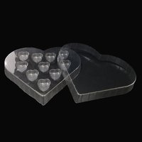 Boîte Cadeau en Plastique PET Transparente en Forme de Cœur Personnalisable et Écologique, Fourniture Directe Usine, Procédé Blister