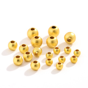 Cuentas redondas sueltas de 6 mm, chapadas en oro de Nantong, para la fabricación de joyería DIY, pulseras, collares y accesorios. - Product Image 3