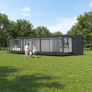 <span class=keywords><strong>Maison</strong></span> conteneur extensible 40HQ, 2 chambres, 1 salle de bain, cuisine complète, <span class=keywords><strong>maison</strong></span> préfabriquée clé en main avec murs pliants en verre - Product Image 1