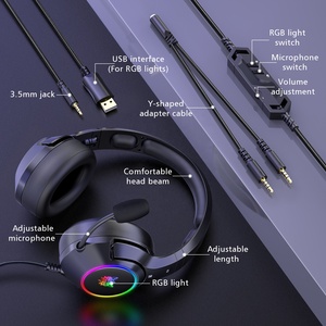 <span class=keywords><strong>ONIKUMA</strong></span> <span class=keywords><strong>K9</strong></span> superventas 3,5 MM 7,1 sonido envolvente auriculares para juegos micrófono dinámico desmontable con cable logotipo personalizado para viajes deportivos - Product Image 4
