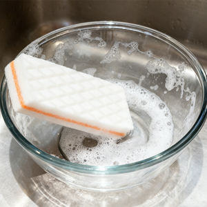 Grosir bantalan gosok melamin Nano putih tahan lama penghapus busa spons ajaib untuk pembersih dapur - Product Image 3