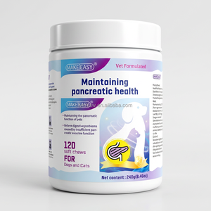 Masticables Blandos para el Metabolismo Digestivo <span class=keywords><strong>de</strong></span> Mascotas - Fórmula con Tripsina - Bienestar Digestivo para Perros y Gatos - 120 Unidades - Product Image 1