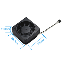 Ventilateur de refroidissement gauche de remplacement pour Bambu Lab X2D, kit de conduit de ventilateur latéral gauche, corrige les problèmes de bruit et les blocages du ventilateur du hotend
