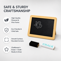 Tableau noir miniature en bois durable pour enfants 3+ ans, jouet éducatif pour la salle de classe, cadeau artistique Montessori, logo personnalisé OEM ANNA & BECK