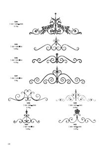 Geschmiedeter Stahl Portal Volute Decor Schmiedeeisen Elemente Abgenommenes Stück - Product Image 2