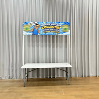 Housse de table personnalisée extensible en spandex, impression couleur, pour extérieur, publicitaire, pour tables de 4, 6 et 8 pieds, pour cocktails et salons professionnels