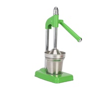 OEM gietijzeren aluminiumlegering roestvrijstalen handmatige citruspers zilver makkelijk te hanteren draagbare app-gestuurde commerciële citruspers