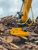 Grappin rotatif pour excavatrice, pour bois et branches, machine forestière, pour l'élagage des arbres, scie-grappin pour excavatrice