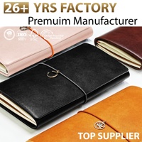 Carnet en cuir PU personnalisé, style vintage, A6, rechargeable, couverture souple, avec sangle, bloc-notes, agenda de bureau, cadeaux promotionnels, carnet avec breloque