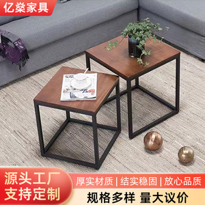 <span class=keywords><strong>Table</strong></span> <span class=keywords><strong>basse</strong></span> confortable et minimaliste en bois et métal, couleur crème, sur pieds, mobile, à double cercle, pour balcon - Product Image 6