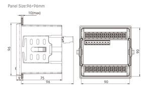 LCD 3 giai đoạn đa chức năng Ampe kế Vôn kế analog kỹ thuật số Bảng điều chỉnh Power Meter - Product Image 5