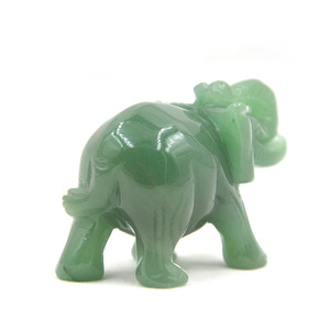 Produit chaud sculpture 2.5 pouces vert aventurine éléphant pour don spirituel - Product Image 5