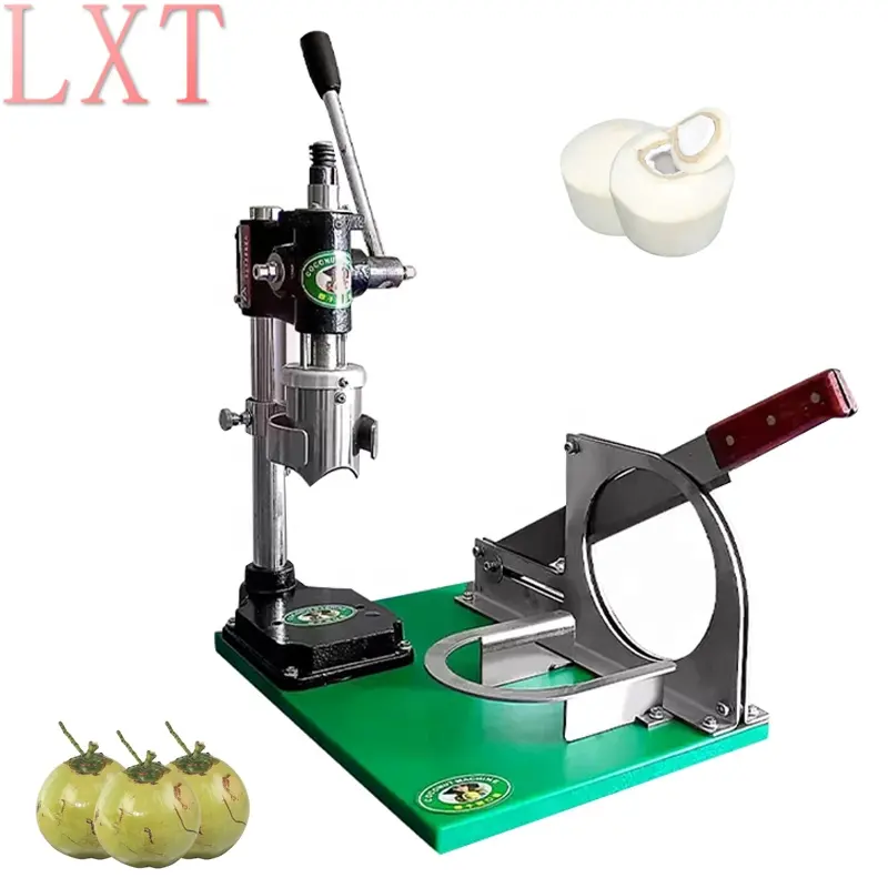 Small Household Manual Stainless Steel Green Coconut Peeling Cutting Capping Machine