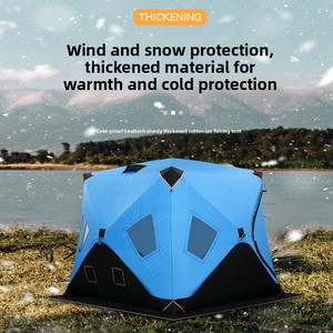 Tente d'hiver matelassée et imperméable TK pour l'extérieur, ouverture rapide, résistante au froid extrême et au vent, pour la <span class=keywords><strong>pêche</strong></span> sur glace, en tissu Oxford 210D - Product Image 2