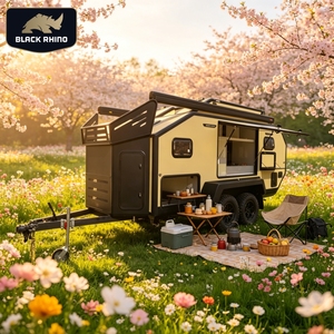 <span class=keywords><strong>Caravane</strong></span> tout-terrain Husvagn pour famille, <span class=keywords><strong>caravane</strong></span> de voyage tout-terrain avec toilettes, <span class=keywords><strong>double</strong></span> essieu, capacité de 2 à 6 personnes - Product Image 1