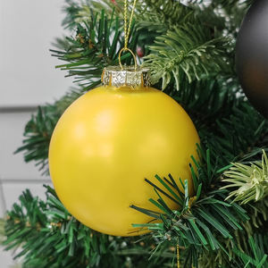 <span class=keywords><strong>Boule</strong></span> <span class=keywords><strong>de</strong></span> Noël en verre ronde mate jaune <span class=keywords><strong>rouge</strong></span> vert foncé <span class=keywords><strong>de</strong></span> 6 cm <span class=keywords><strong>de</strong></span> haute qualité personnalisée en usine pour les cadeaux souvenirs - Product Image 1