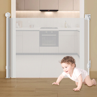 Barrière de sécurité rétractable transparente pour la maison, sans perçage, pour la protection des enfants et l'isolation des animaux domestiques
