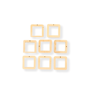 Cornice Quadrata in Legno Ilan 25x25mm 8pz Accessorio per Artigianato - Product Image 3