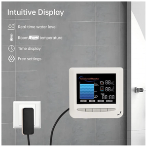 Detector <span class=keywords><strong>de</strong></span> Nivel <span class=keywords><strong>de</strong></span> Líquido Inalámbrico para Tanque <span class=keywords><strong>de</strong></span> Agua <span class=keywords><strong>de</strong></span> Lluvia TLC2404LS-WL, RF433MHz, para Pantalla y Aplicación, para Riego Sostenible del Hogar y Jardín - Product Image 4