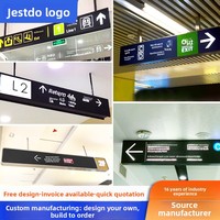Panneaux suspendus lumineux à LED en aluminium sur mesure, formes personnalisables pour la publicité directionnelle, utilisation en parking souterrain