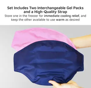 Bolsa de hielo OEM de fábrica para lesiones reutilizable, envoltura de terapia de frío y calor para aliviar el dolor de espalda, almohadilla de Gel Flexible bolsa de calefacción de compresa fría para cintura